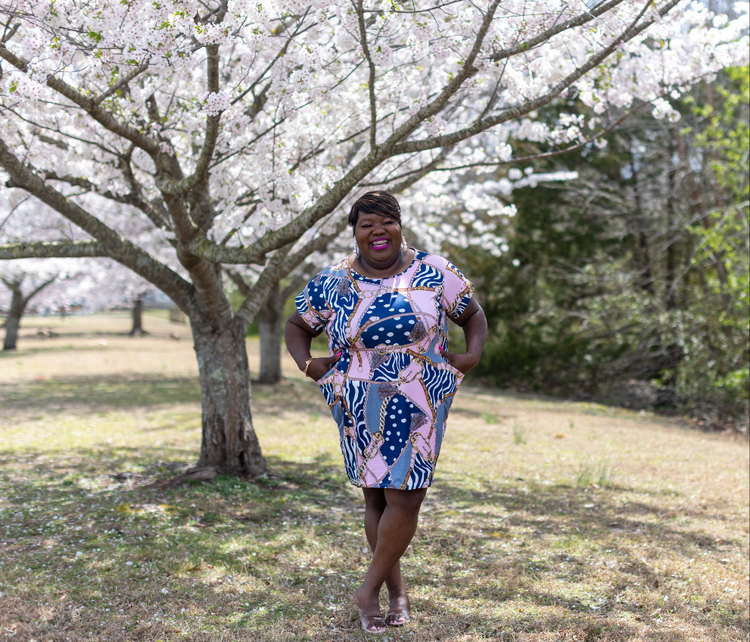 The Rocki Polka Dot Mix Print Dress