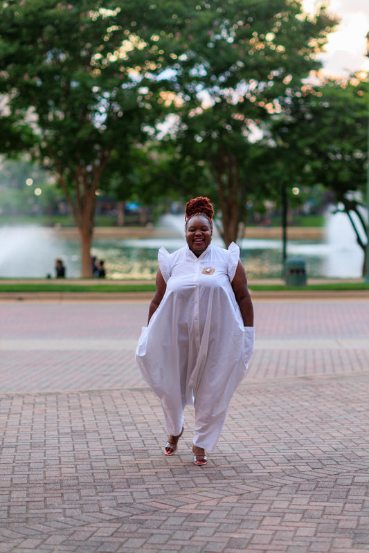 Ophelia's Ruffle Shoulder Jumpsuit
