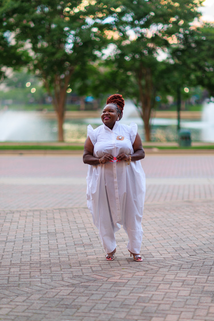 Ophelia's Ruffle Shoulder Jumpsuit